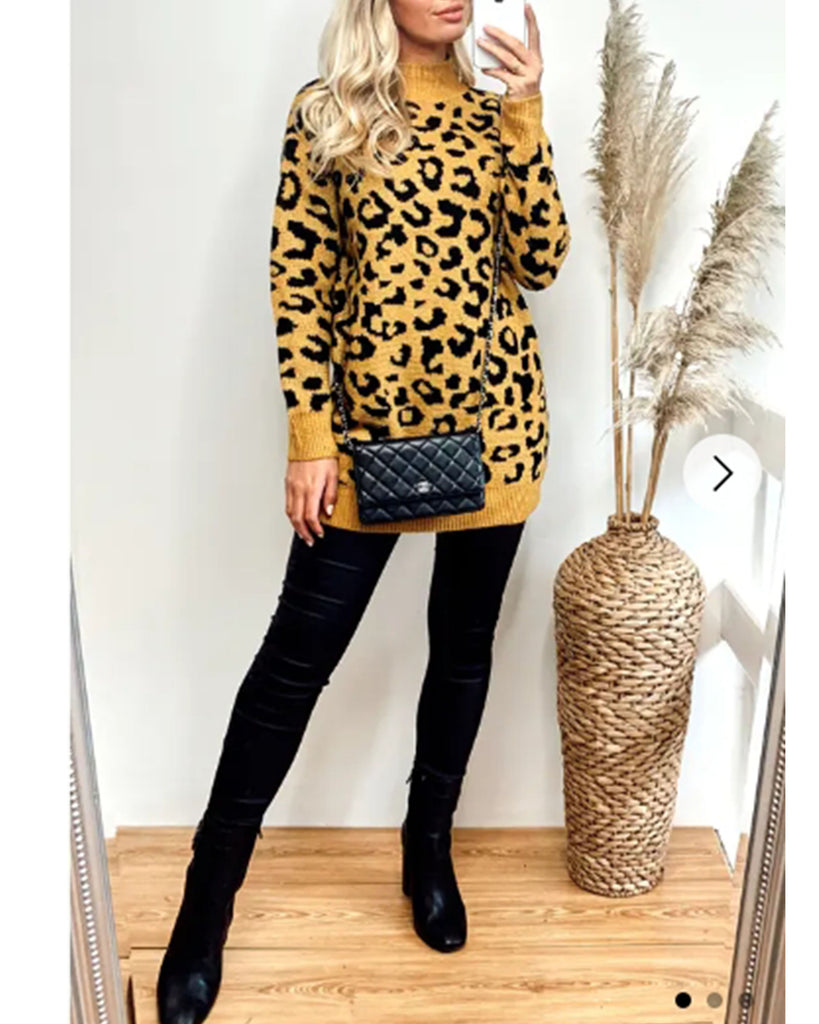 Leopard Print Fluffy Jumper