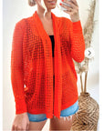 Relax Holiday fine knitted cardigan (Orange)