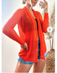 Relax Holiday fine knitted cardigan (Orange)