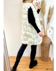 Plus Size Faux Fur Gilet