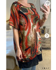 Multi Color Print Oversize Dress