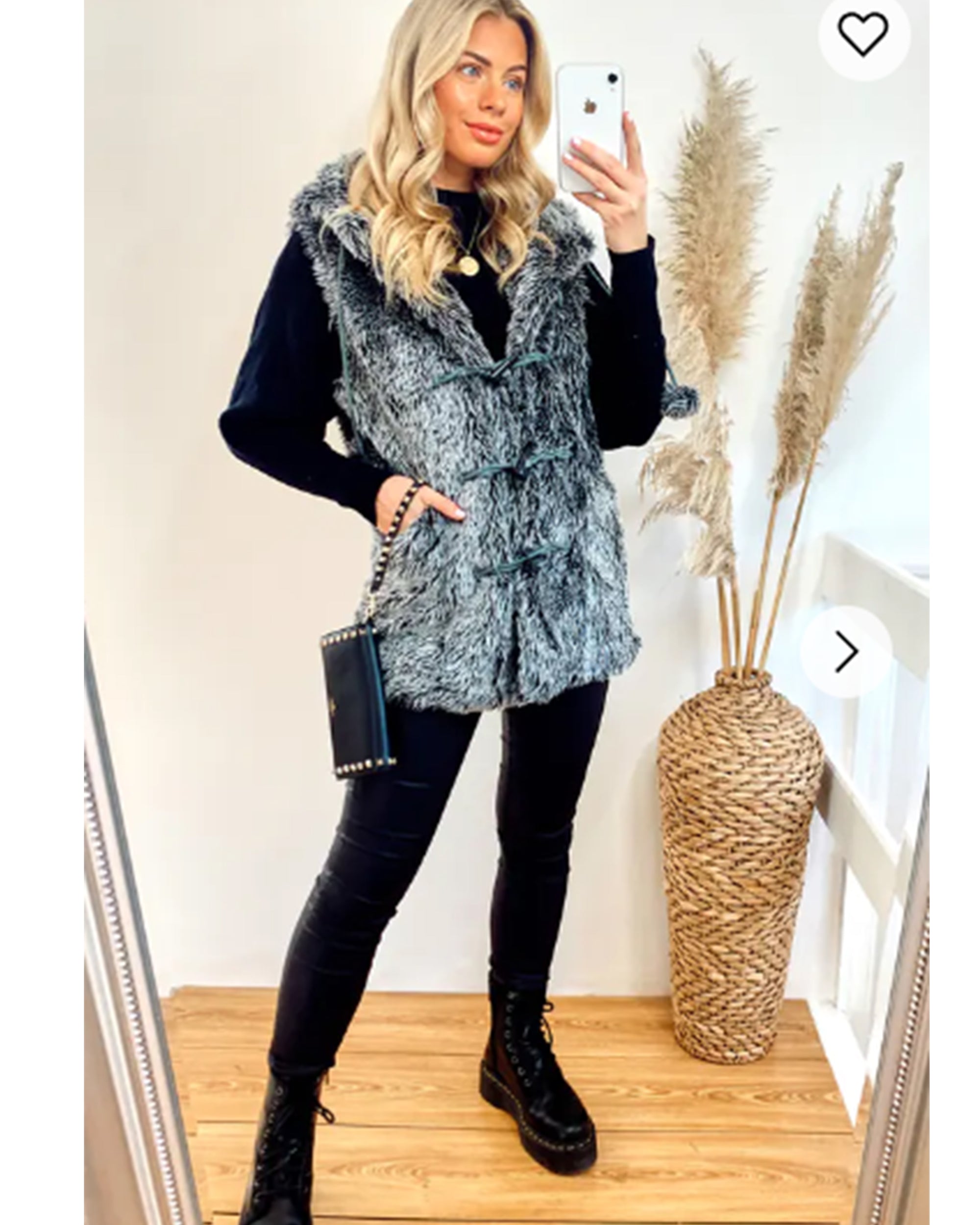 Faux Fur Oversize Hoody Coat