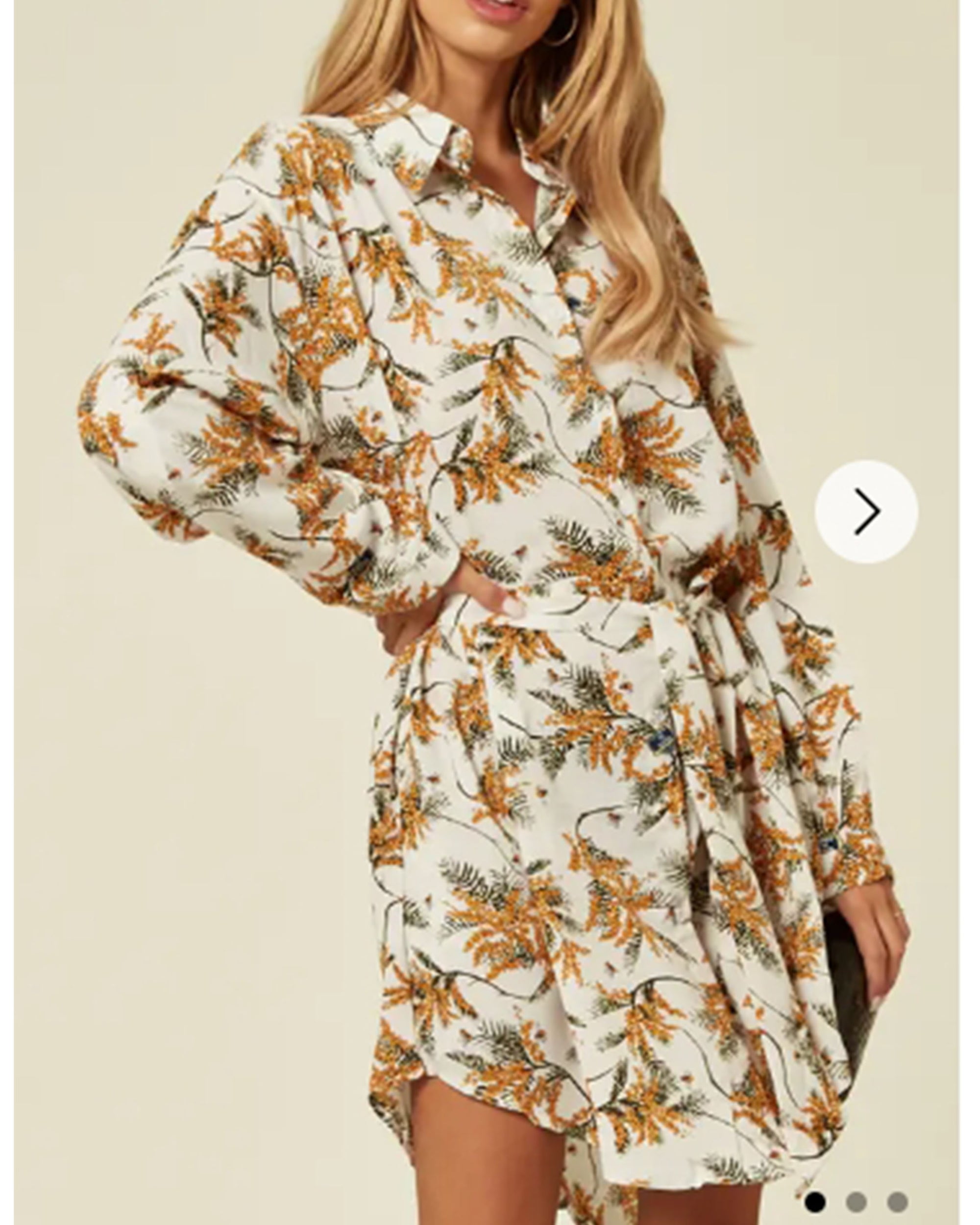 Multi Floral Printed overisze Shirt Dress