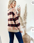 Check Print Wool blend Jumper