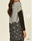 Sweet Heart polka dot print oversized jumper top