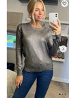 Metallic Sliver Printed Jumper