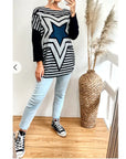 Star Print oversized Jumper top