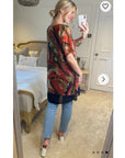 Multi Color Print Oversize Dress