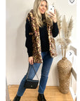 Faux Fur Oversize Hoody Coat