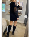 Sequin embellished shoulder and front soft knit Jumper