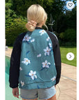 Floral printed quilted Bomber Jacket (Green)