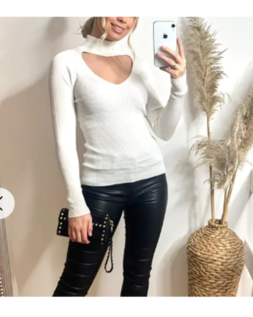 Soft knit Jumper top with Cut Outs design