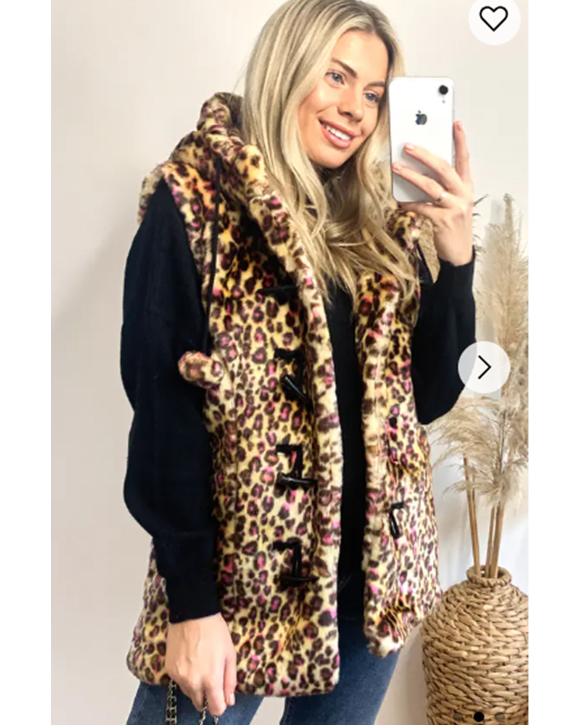 Faux Fur Oversize Hoody Coat