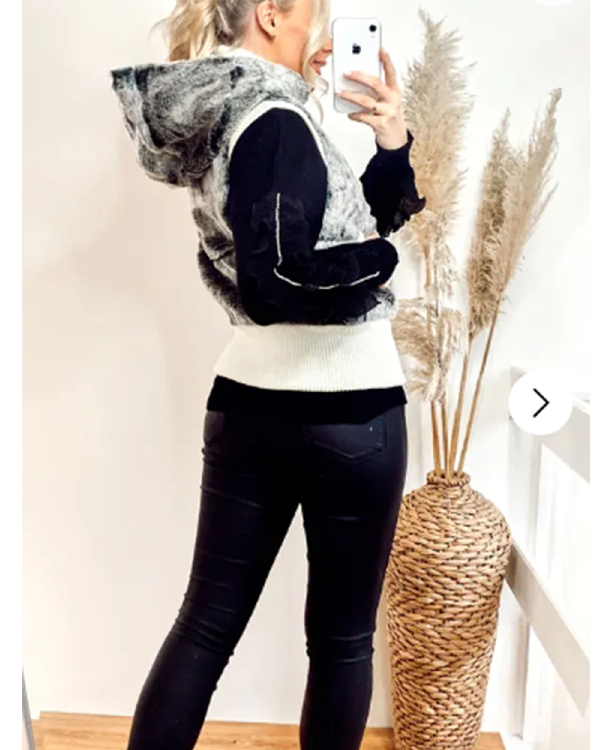 Faux Fur Jacket (Grey)