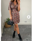 KIMONO Sleeves Wrap Dress