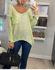 Neon Color Knitted Jumper (Green)