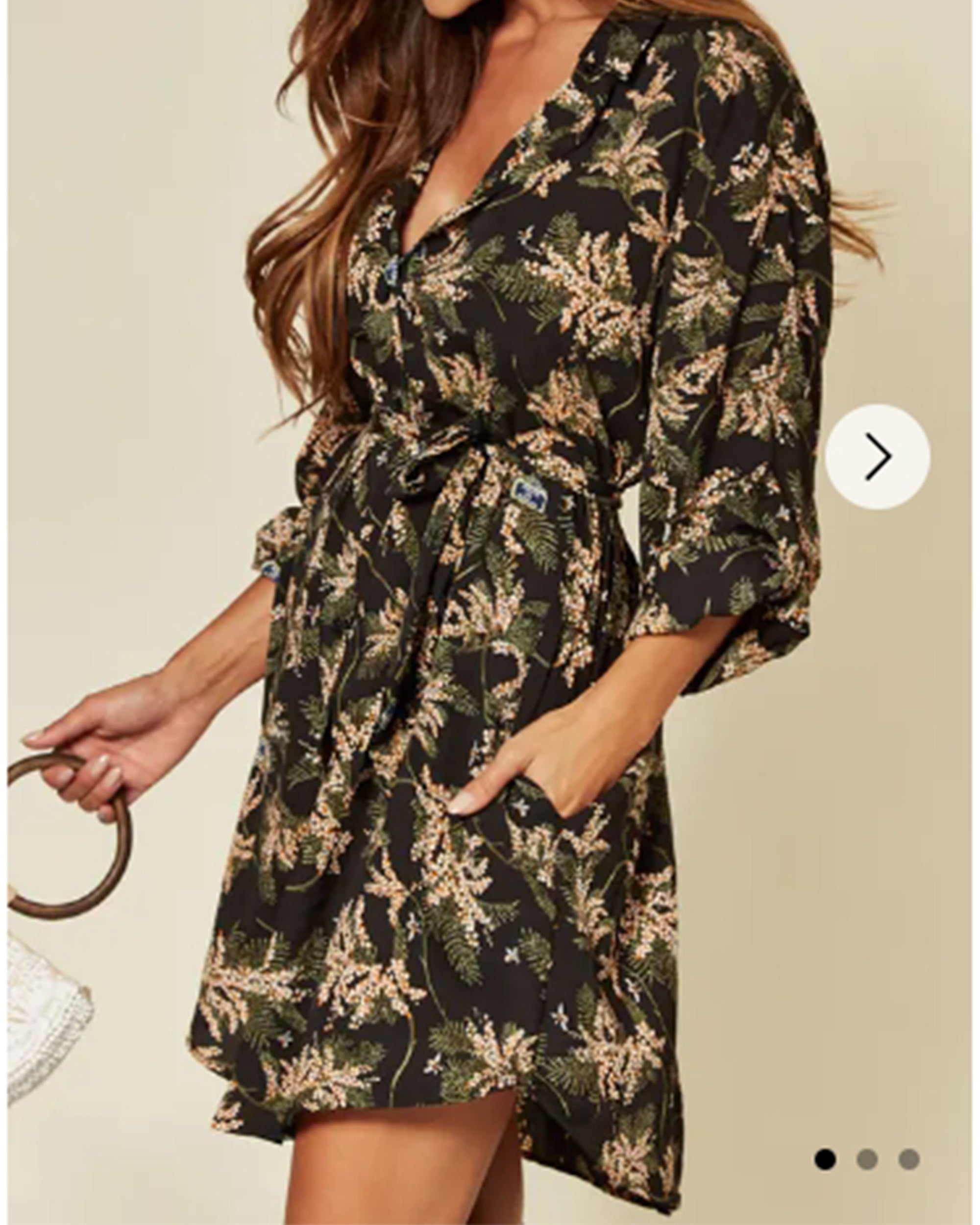 Multi Floral Printed overisze Shirt Dress