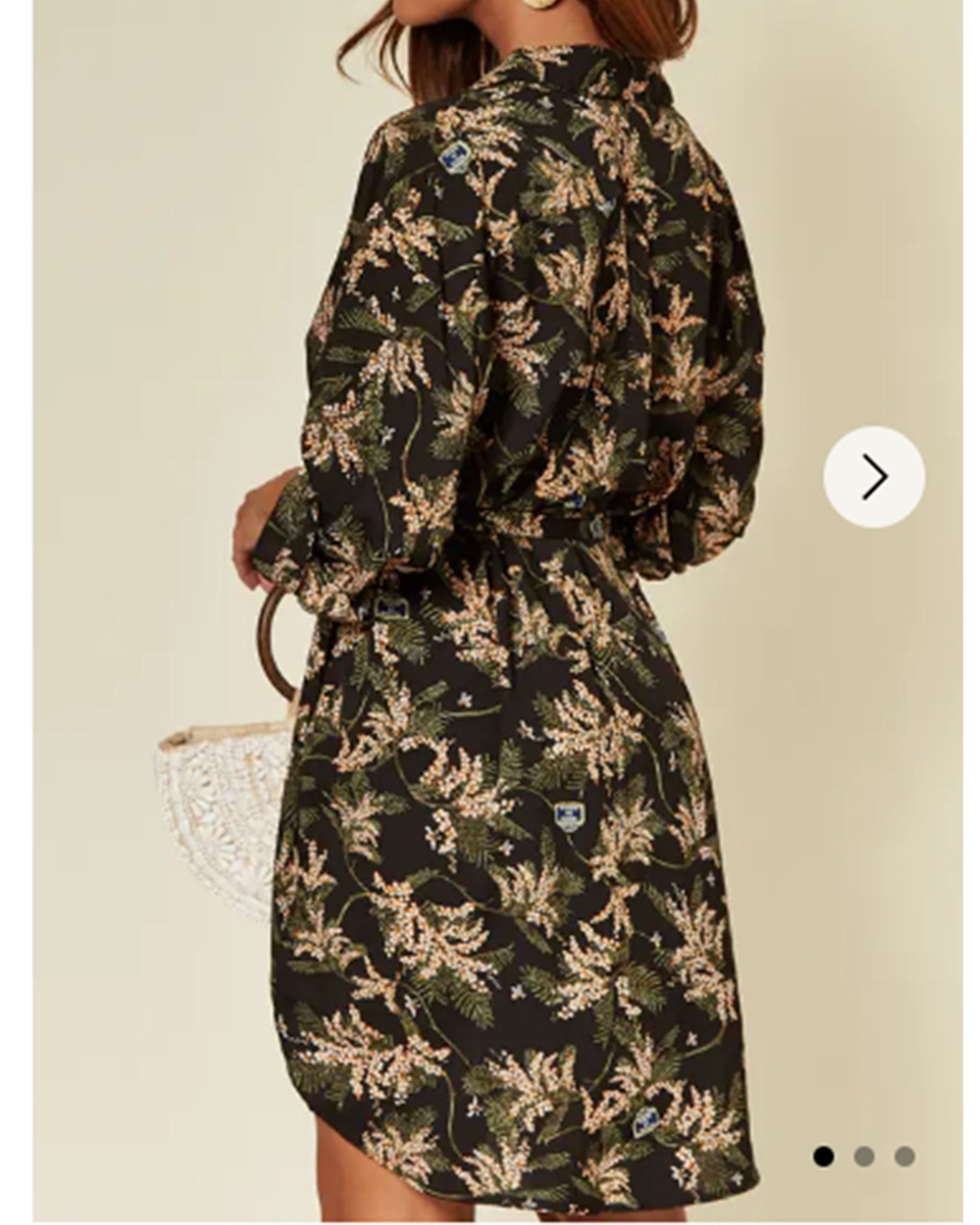 Multi Floral Printed overisze Shirt Dress