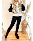 Faux Fur Jacket (Leopard print)