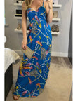 Chain Print Maxi Dress