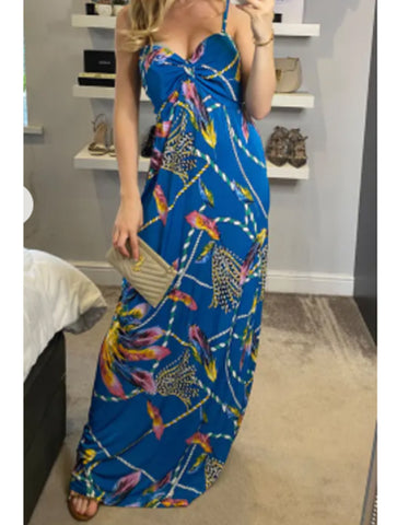 Chain Print Maxi Dress