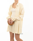 Cotton blend Duben shirt and shorts in relaxed fit co-ords Suits in Cream