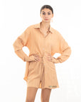 Cotton blend Duben shirt and shorts in relaxed fit co-ords Suits in Orange