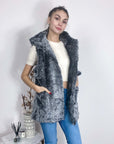 Faux Fur Oversize Hoody Coat