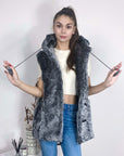 Faux Fur Oversize Hoody Coat