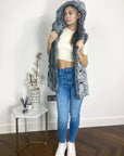 Faux Fur Oversize Hoody Coat