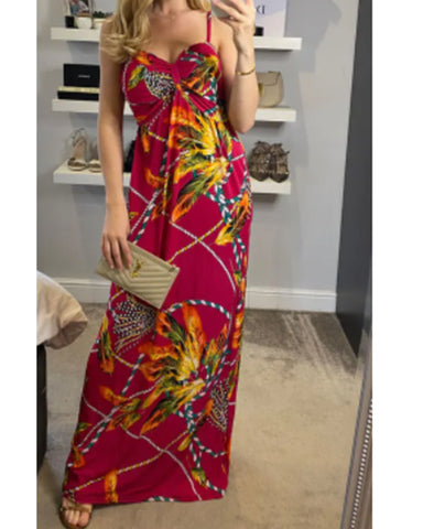 Chain Print Maxi Dress