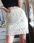 Floral Crochet summer Skirt