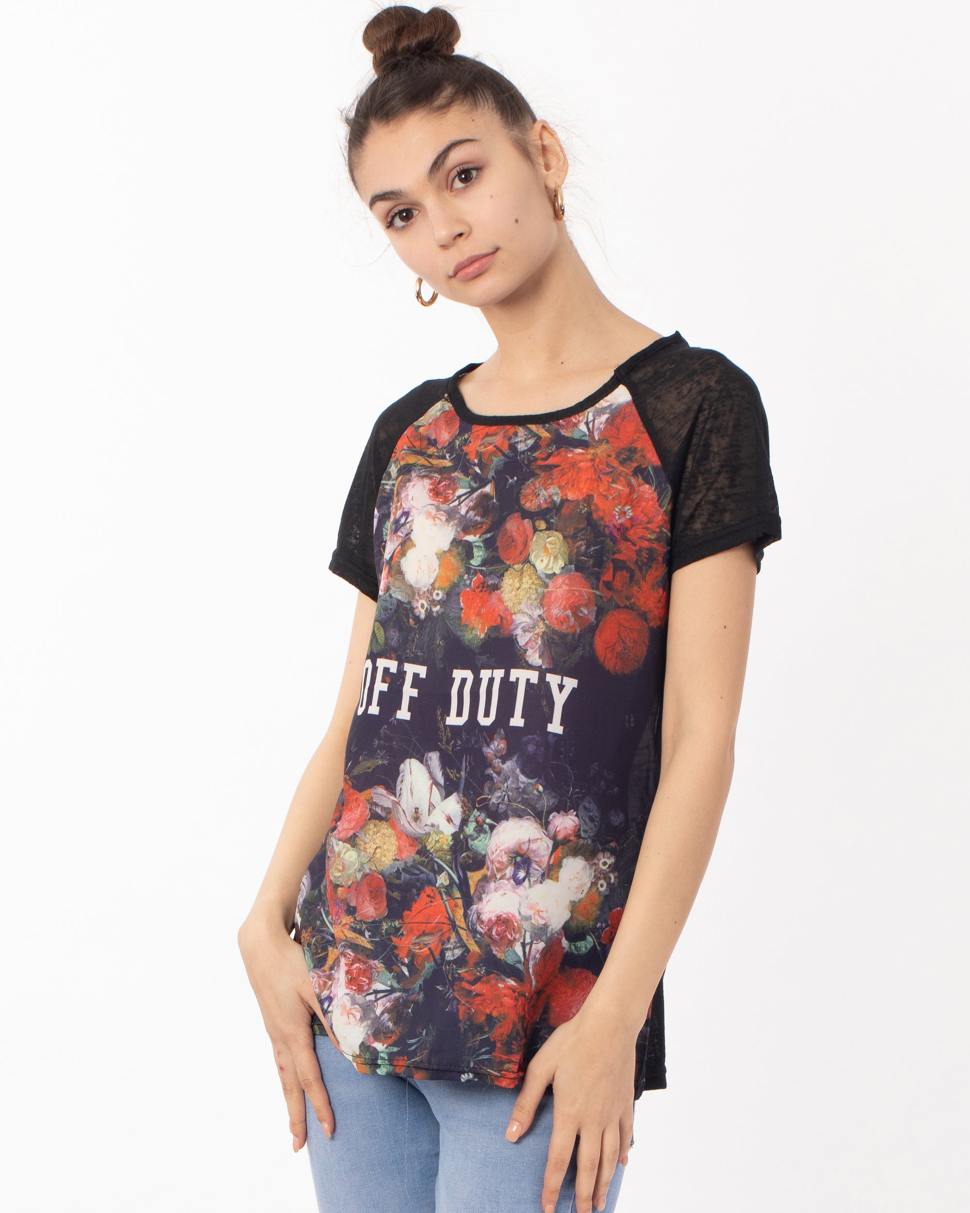 Off Duty &amp; Floral Print T-shit