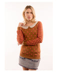 Dot With Crochet Collar Jumper