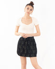 Floral Embroidered Lace Skater Skirts