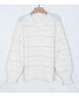 Pearl embellished soft knit jumper in white