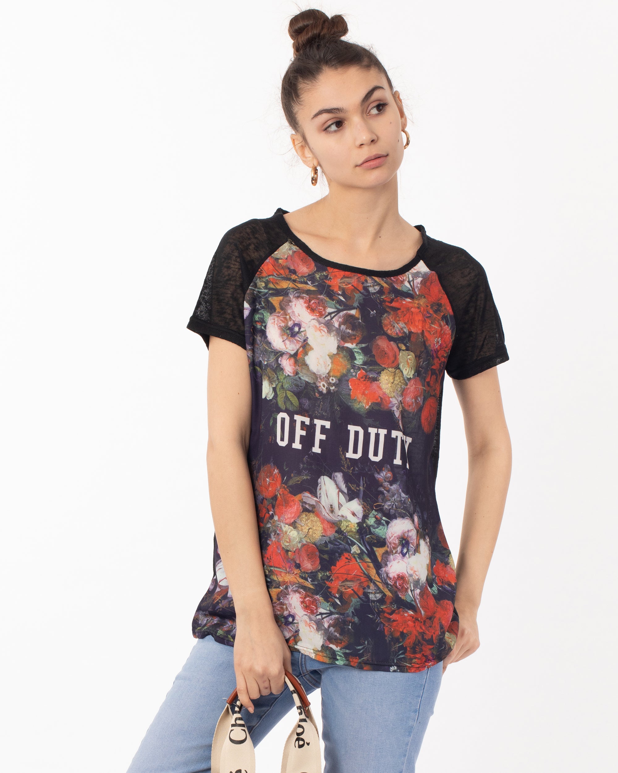 Off Duty &amp; Floral Print T-shit