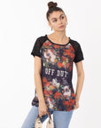 Off Duty & Floral Print T-shit