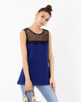 eyelash lace cotton vest top