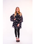 Multi floral print chiffon flowy shirt