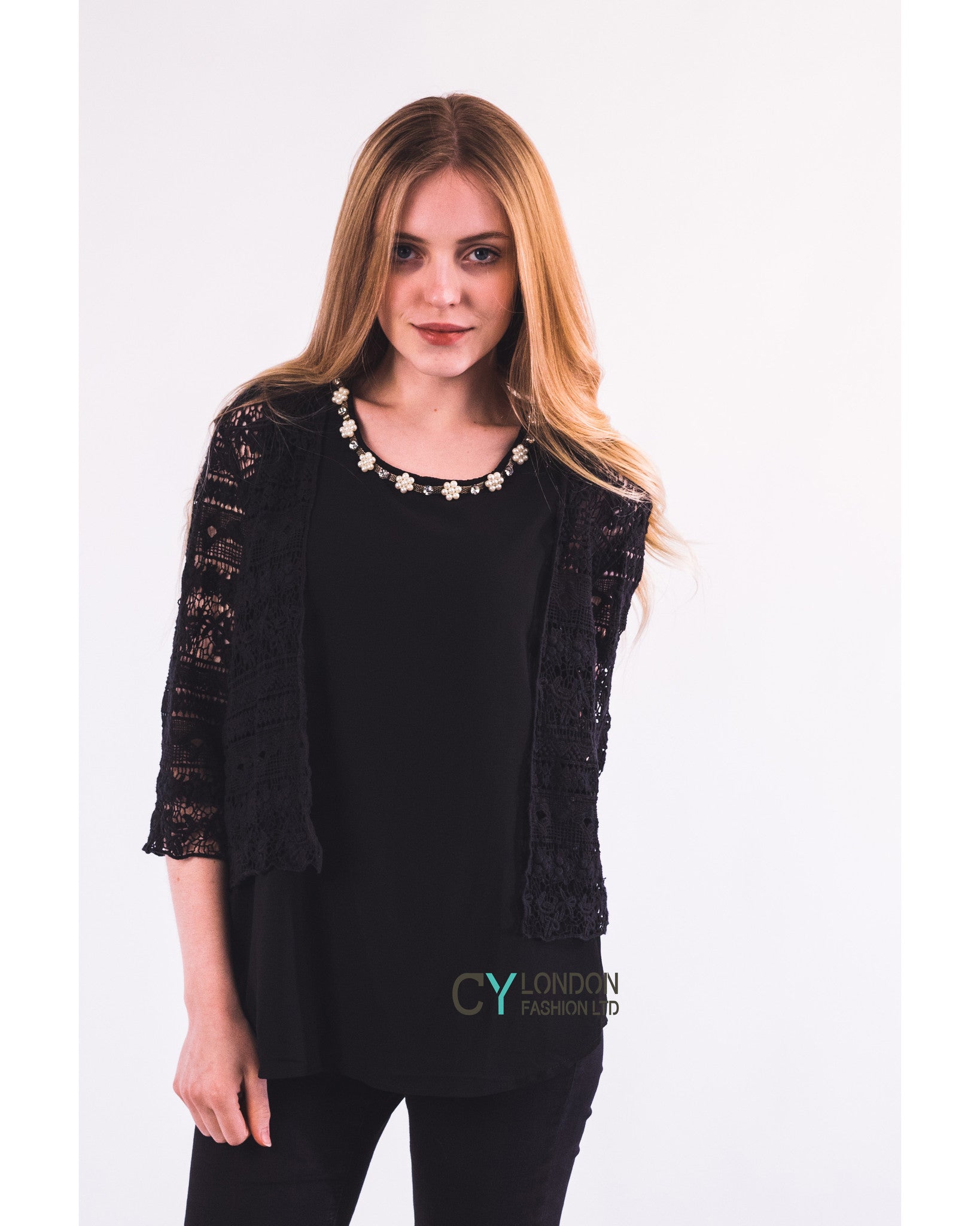 Crochet Cardigan (Black)