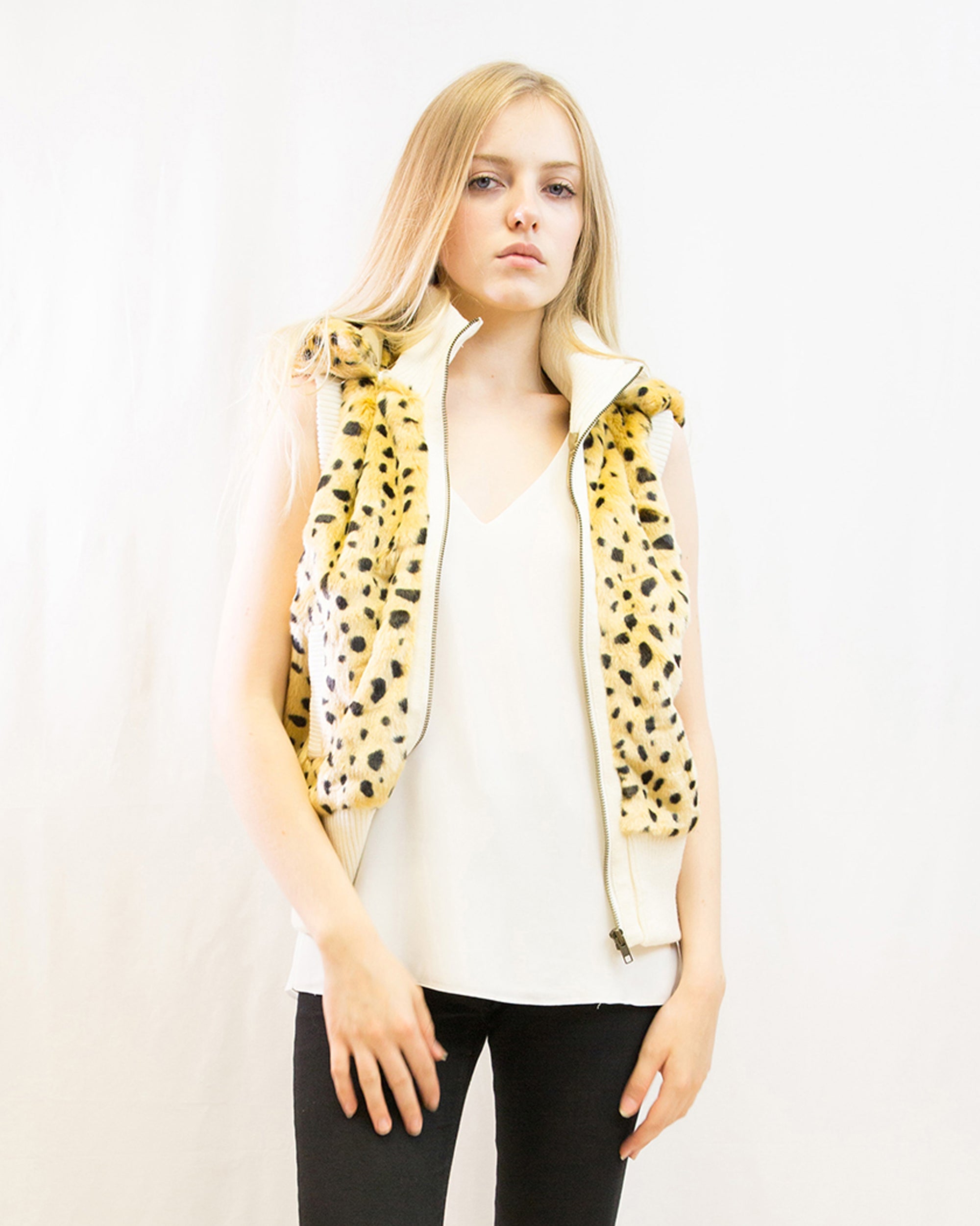 Faux Fur Jacket (Leopard print)