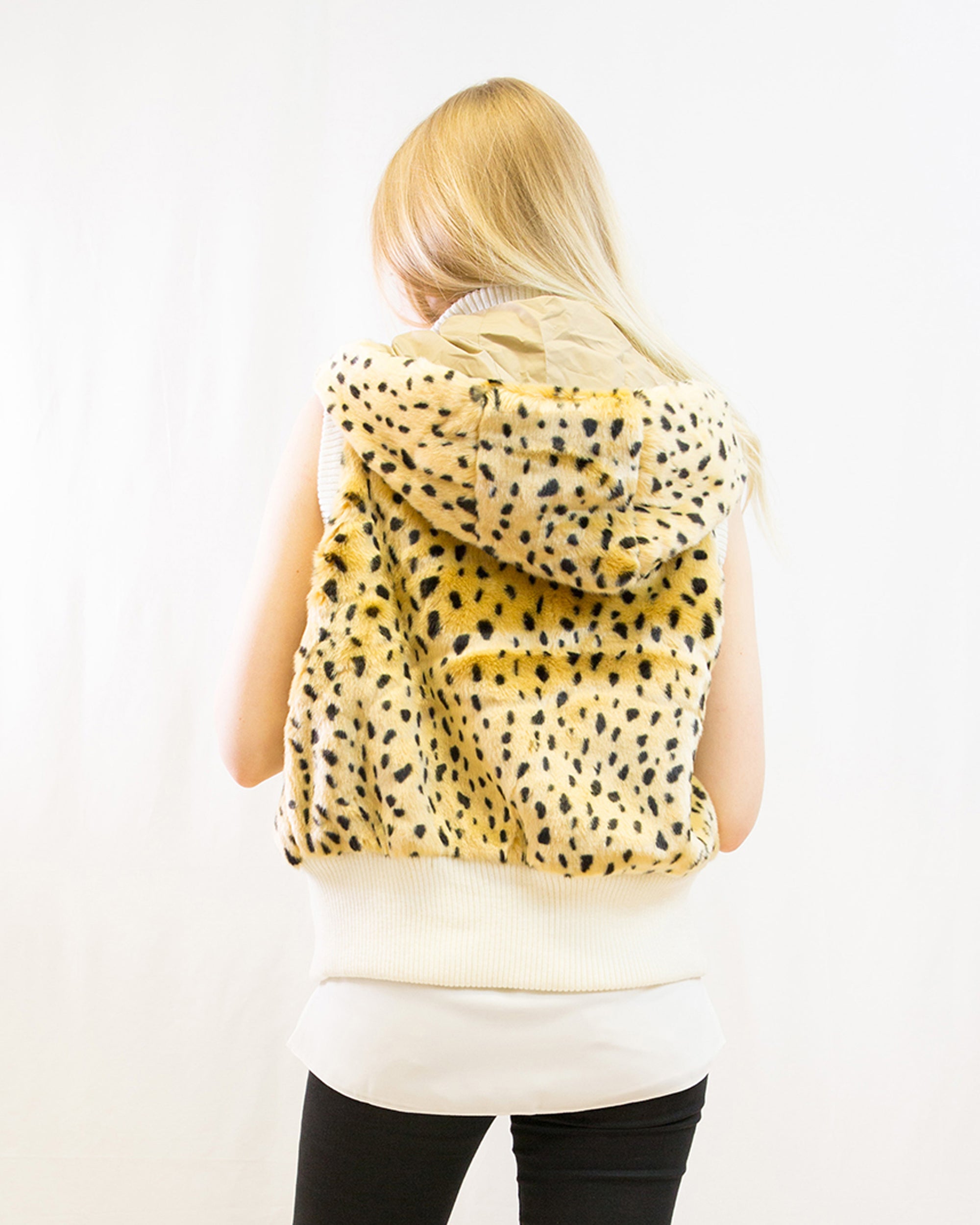 Faux Fur Jacket (Leopard print)