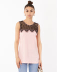 eyelash lace cotton vest top