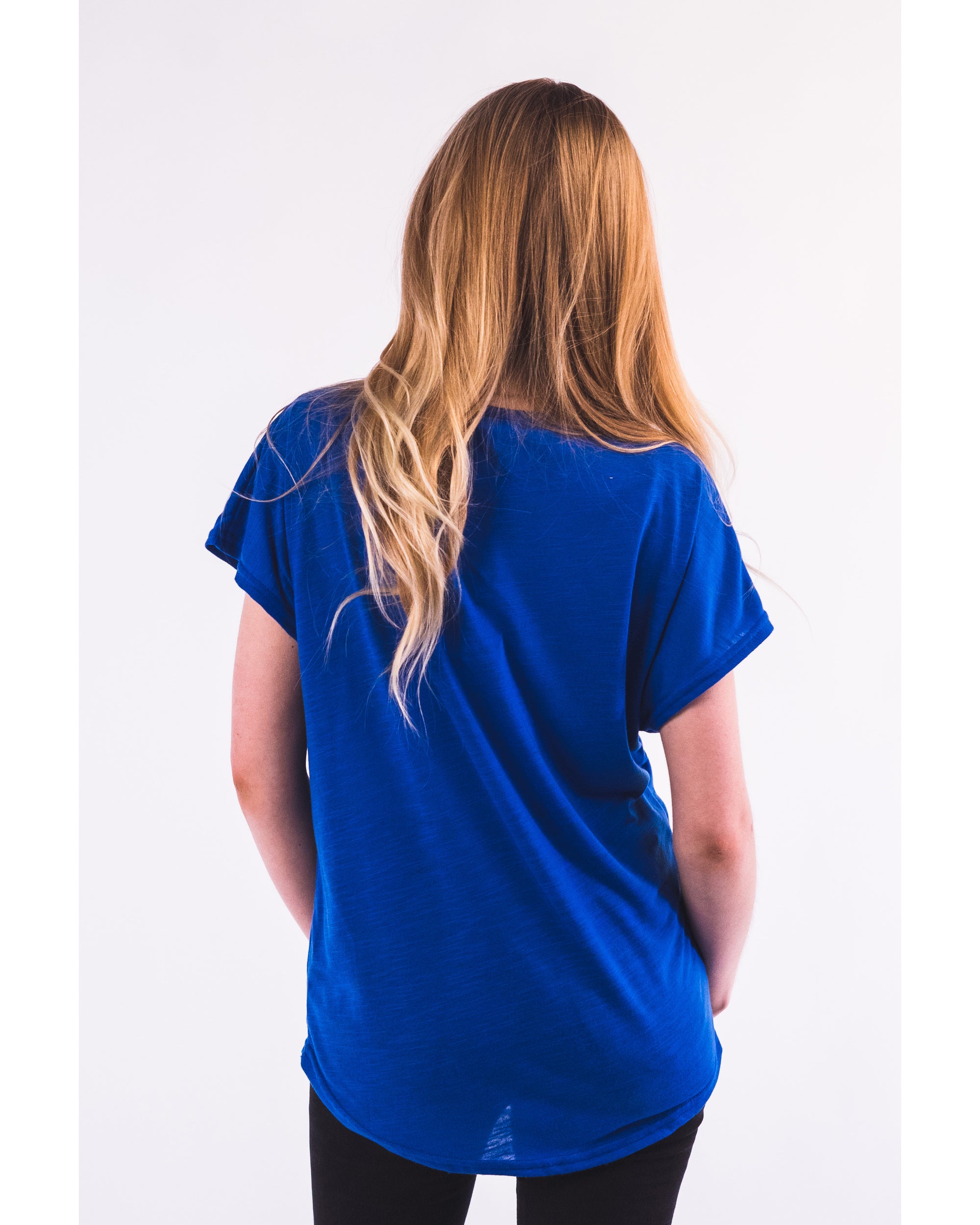 Gold Eagle embellished T-shirt  (Blue)