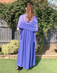 Strappy Chiffon Maxi Dress with Sequin waist (Blue)