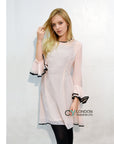 Bell Sleeves Chiffon Midi Dress