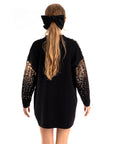 Sequin embellished shoulder and front soft knit Jumper