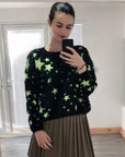 Star pattern knitted jumper