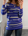 Gold lurex Stripe Knitted long Jumper